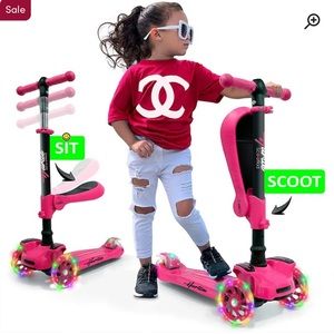 Kids pink scooter